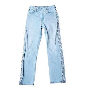 Levi's 501 Original Sport Crop Jeans Womens 25x26.5 Button Fly‎ Dibs Light Wash